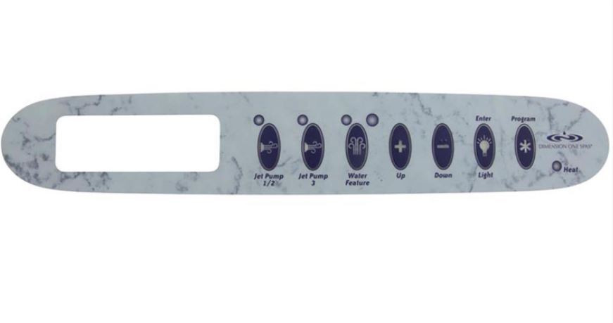 Dimension One Spa Topside Overlay 01560-350 DIM01560-350