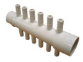 Waterway 1 Inch Slip X 1 Inch Spigot X (12) 3/8 Inch PVC Manifold 672-0410