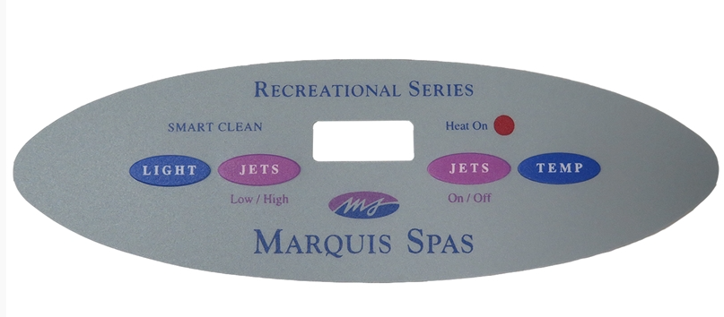 Marquis Spa Control Panel Overlay 1997 Recreation Series MRQ6500483
