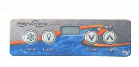 Free Flow Spa Control Panel 4 Button SUV With Overlay FreeFlow Watkins