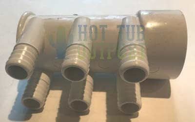 Viking Spa Manifold 6 Port 2 Inch Slip x Spg x 3/4 Barb 98425