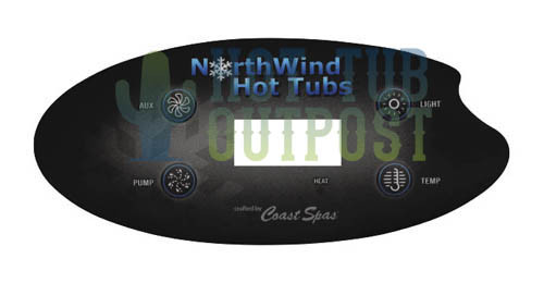 Coast Spas 6 button Topside Overlay 13519