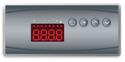 K-19-SL-GR-1OP Gecko Control Panel and Overlay BDLK191OP