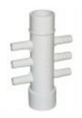 Vita Spa Air Manifold 6 Port 3/8 Inch Barb X 1 Inch SPIG X Slip