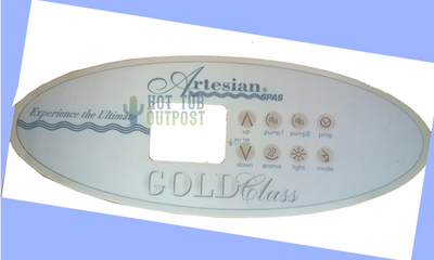Artesian Gold Class 8 Button Control Panel Overlay 11-0130-70