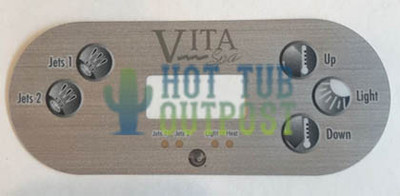 Vita Spa Topside Control Panel Overlay 109259 5 Buttons