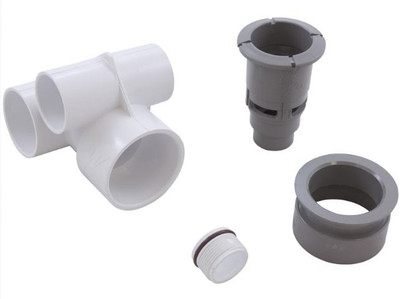 Jet Body WW Poly Gunite Air 1-1/2"s Water 2"s Tee Gray 210-3707