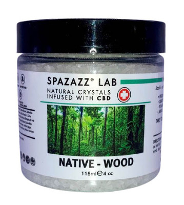 Spazazz Lab Native Wood 4 Oz CBD Infused Fragrance Crystals (SPAZAZZ-NATIVE-4OZ)