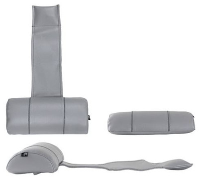 LSP302 Gray weighted headrest pillow with gray stitching 6940