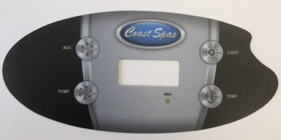 Coast Spas 4 button Control Panel Overlay 13764