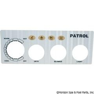 Hydroquip Faceplate Label 3-Button Control Panel 618-3