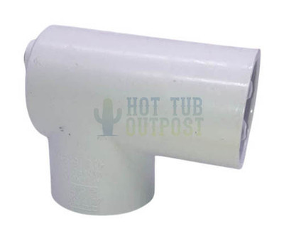 Waterway Plastics 90 Elbow 1-1/2"s x s, dual well. 90 Elbow w/thermowell fitting, 5/16" t-well, 90° ell pvc. 400-5540