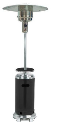 Stainless Steel Black Patio Heater With Table 87 Tall HLDS01-SSBL