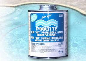 PoolTite Blue PVC Cement Glue 1/2 Pint Hot 2356S