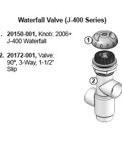 waterfall valve parts