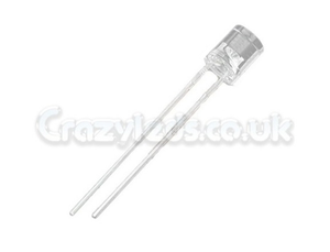 White 5mm flat top LED