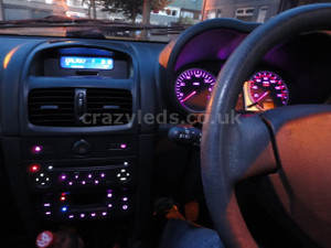 Clio 98-06 Full SMD LED dash conversion kit.