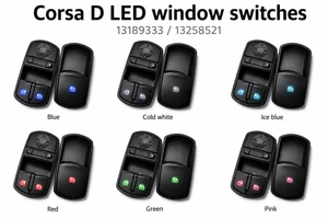 Corsa D LED window switches