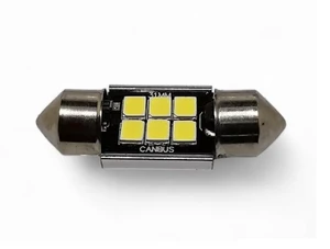 White 31mm 6 LED canbus festoon