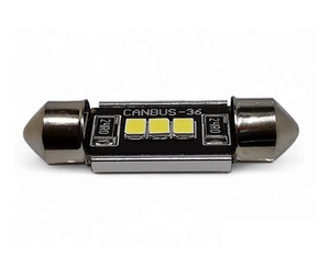 White 36mm 3 LED canbus festoon