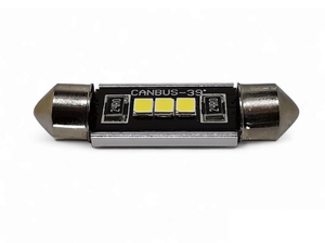 White 39mm 3 LED canbus festoon