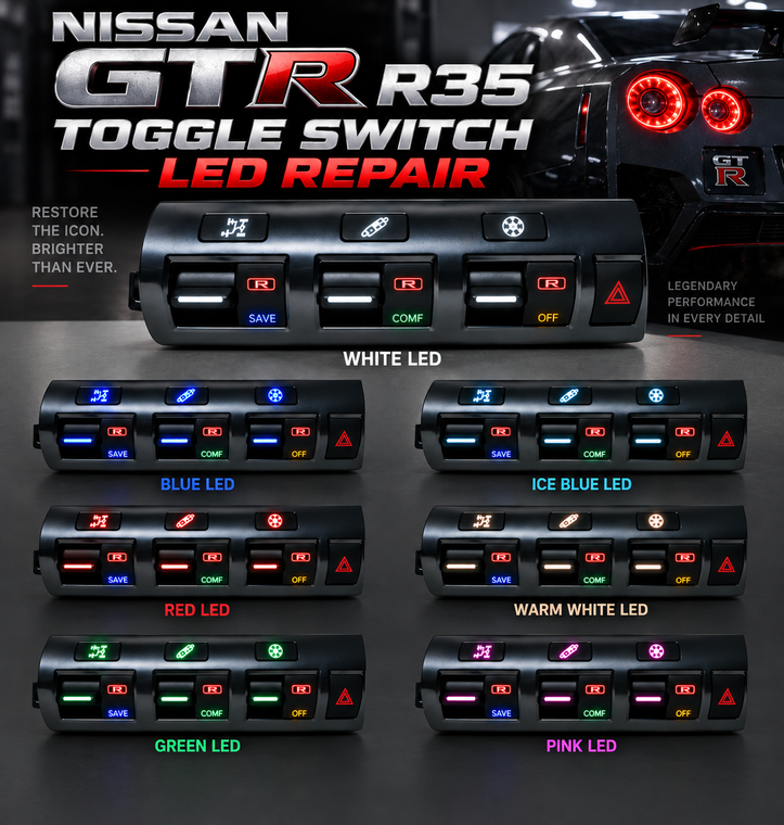 Nissan GTR R35 RRR Toggle switch LED repair 25145-JF00A