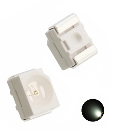 1000PCS PLCC-2 3528 White SMD LEDs - Super Bright, For DIY Electronics & Lighting Projects
