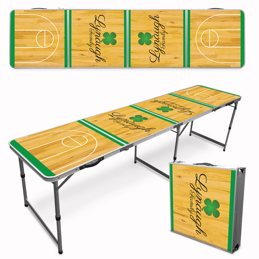 Custom Tailgate Beer Pong Table Shamrock