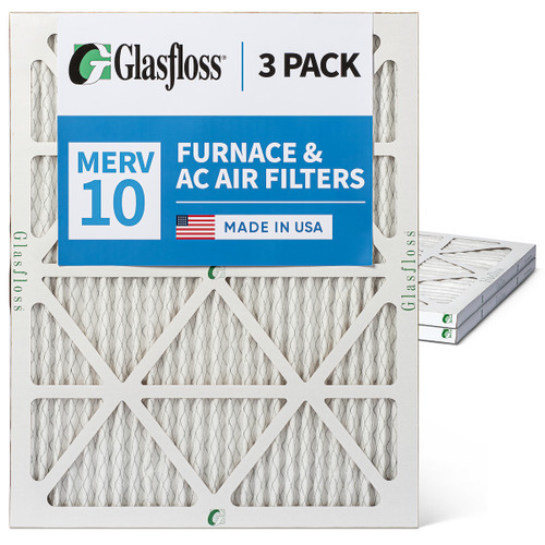20x20x1 MERV 10 ( FPR 6-7 ) Pleated AC Furnace Air Filters
