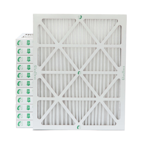 20x25x2 MERV 10 ( FPR 6-7 ) AC and Furnace Pleated 2" Inch Air Filters.   Case of 12