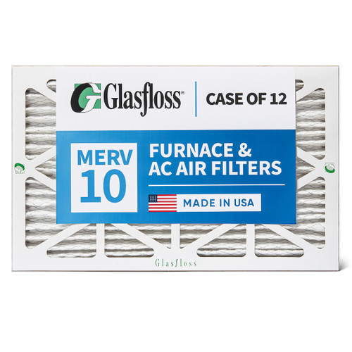 20x30x2 MERV 10 ( FPR 6-7 ) AC and Furnace Pleated 2" Inch Air Filters.   Case of 12