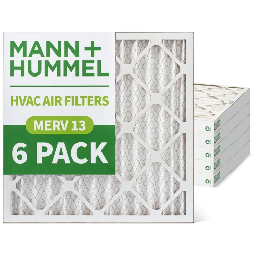 18x20x2 MERV 13 ( FPR 10 ) AC and Furnace Pleated 2" Inch Air Filters by Mann+Hummel.   Quantity 6