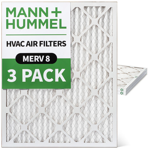 19-7/8 x 21-1/2 x 1 MERV 8 ( FPR 5-6 ) AC and Furnace Pleated Air Filters by Mann+Hummel.   Quantity 3