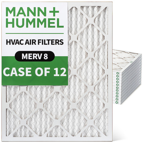21-1/2 x 23-5/16 x 1 MERV 8 ( FPR 5-6 ) AC and Furnace Pleated Air Filters by Mann+Hummel.   Case of 12