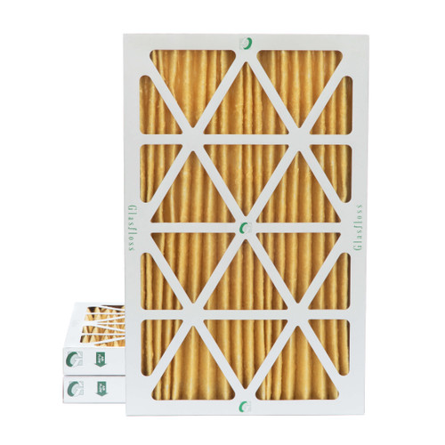 Glasfloss ZL 12x20x2 MERV 11 ( FPR 7 ) Pleated AC Furnace Air Filters.  3 Pack.   Exact Size: 11-1/2 x 19-1/2 x 1-3/4