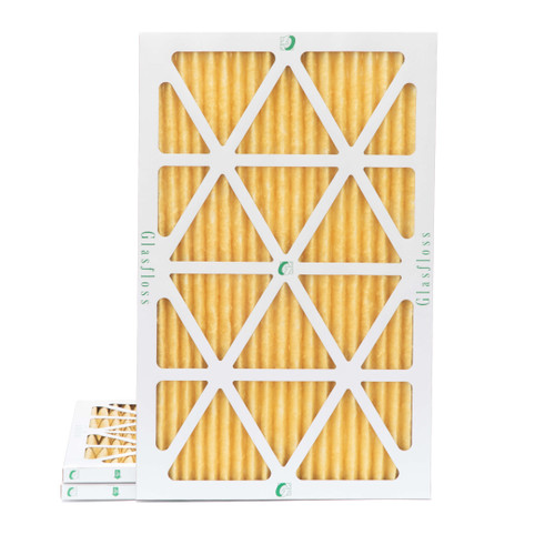 Glasfloss ZL 14x25x1 MERV 11 ( FPR 7 ) Pleated AC Furnace Air Filters.  6 Quantity.  Exact Size: 13-1/2 x 24-1/2 x 7/8