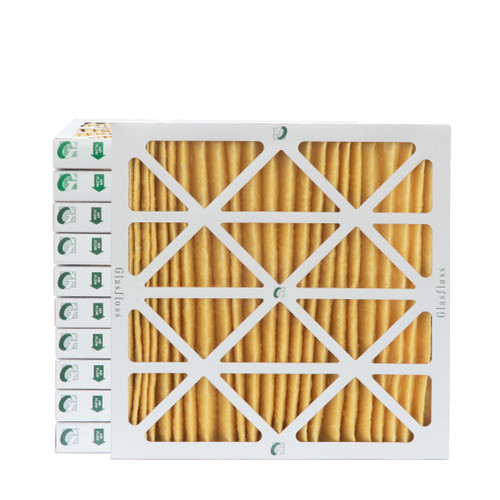 Glasfloss ZL 18x18x2 MERV 11 ( FPR 7 ) Pleated AC Furnace Air Filters.   Case of 12.   Exact Size: 17-1/2 x 17-1/2 x 1-3/4