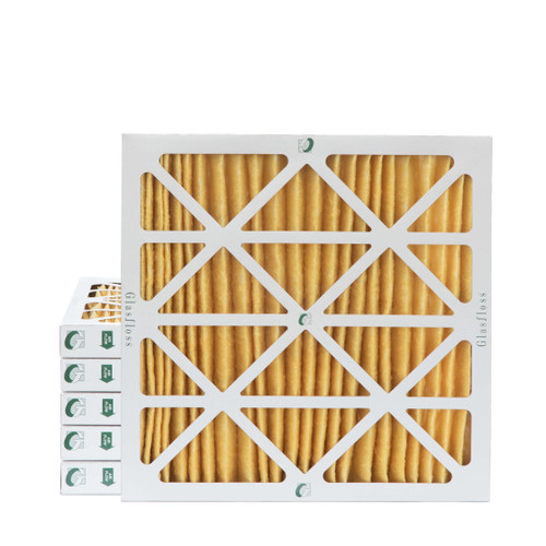 Glasfloss ZL 20x20x2 MERV 11 ( FPR 7 ) Pleated AC Furnace Air Filters.  6 Quantity.  Exact Size: 19-1/2 x 19-1/2 x 1-3/4