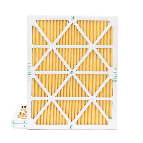 Glasfloss ZL 20x22x1 MERV 11 ( FPR 7 ) Pleated AC Furnace Air Filters.  3 Pack.   Exact Size: 19-1/2 x 21-7/8 x 7/8