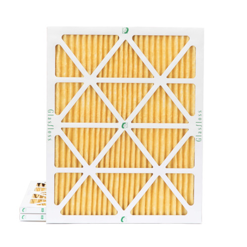 Glasfloss ZL 20x24x1 MERV 11 ( FPR 7 ) Pleated AC Furnace Air Filters.  3 Pack.   Exact Size: 19-3/8 x 23-3/8 x 7/8