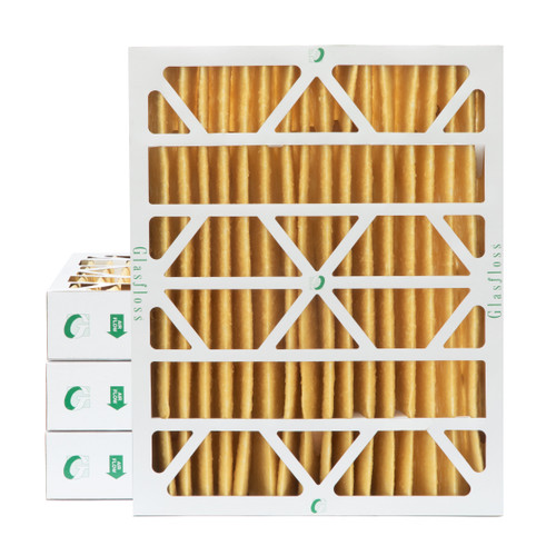 Glasfloss ZL 20x25x4 MERV 11 ( FPR 7 ) Pleated AC Furnace Air Filters.  4 Quantity.  Exact Size: 19-1/2 x 24-1/2 x 3-3/4