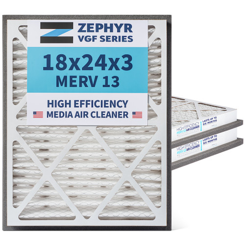 Zephyr 20x30x3 Merv 13 VGF Series 3 inch Deep 6-month HVAC Filters