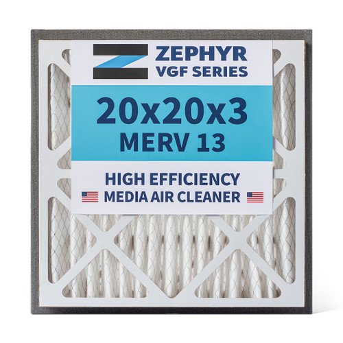 Zephyr 20x20x3 Merv 11 VGF Series 3 inch Deep 6-month HVAC Filters