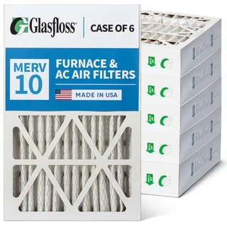 Glasfloss ZL 14x25x4 MERV 10 Pleated AC Furnace Air Filters. 6 Pack | Exact Size: 13.875 x 24.5 x 3.75