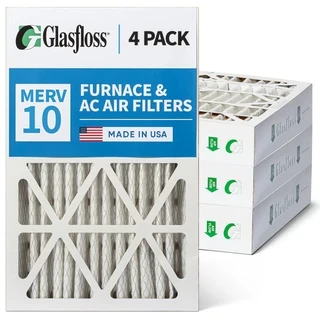 Glasfloss ZL 14x25x4 MERV 10 Pleated AC Furnace Air Filters. 4 Pack | Exact Size: 13.875 x 24.5 x 3.75