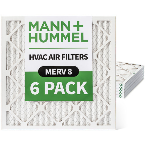 10x10x1 MERV 8 Pleated AC Furnace Air Filters by Mann+Hummel.    6 Pack