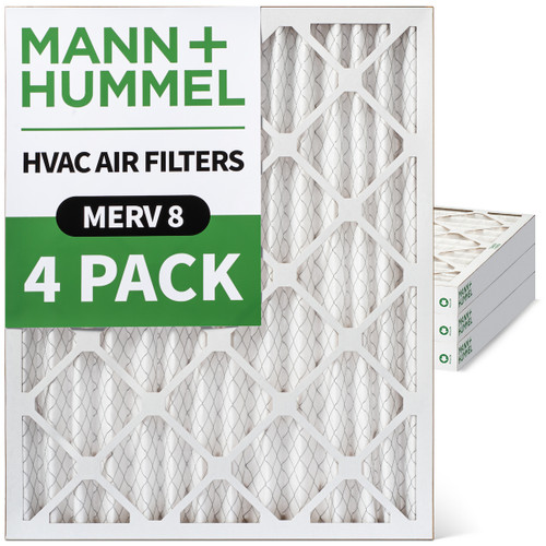 18x24x2 MERV 8 Pleated AC Furnace Air Filters by Mann+Hummel.  4 Pack