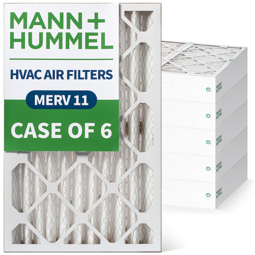 12x24x4 MERV 11 Pleated AC Furnace Air Filters by Mann+Hummel.    Case of 6