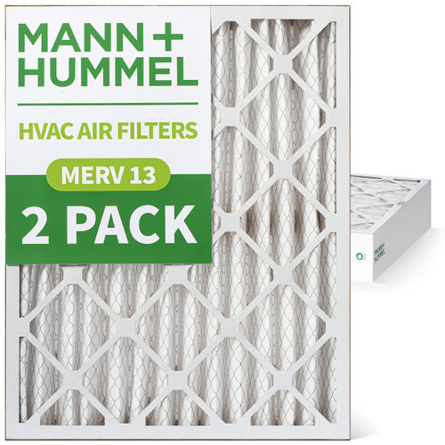 16x20x4 MERV 13 Pleated AC Furnace Air Filters by Mann+Hummel.   2 Pack