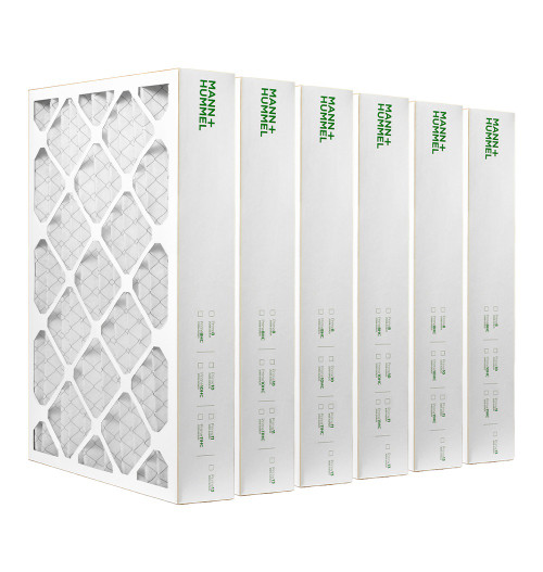 16x25x4 MERV 11 Pleated AC Furnace Air Filters by Mann+Hummel.  Case of 6